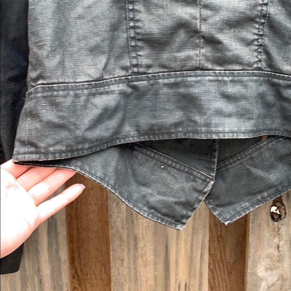 CABI waxed linen moto jacket style 901 medium - Picture 10 of 16